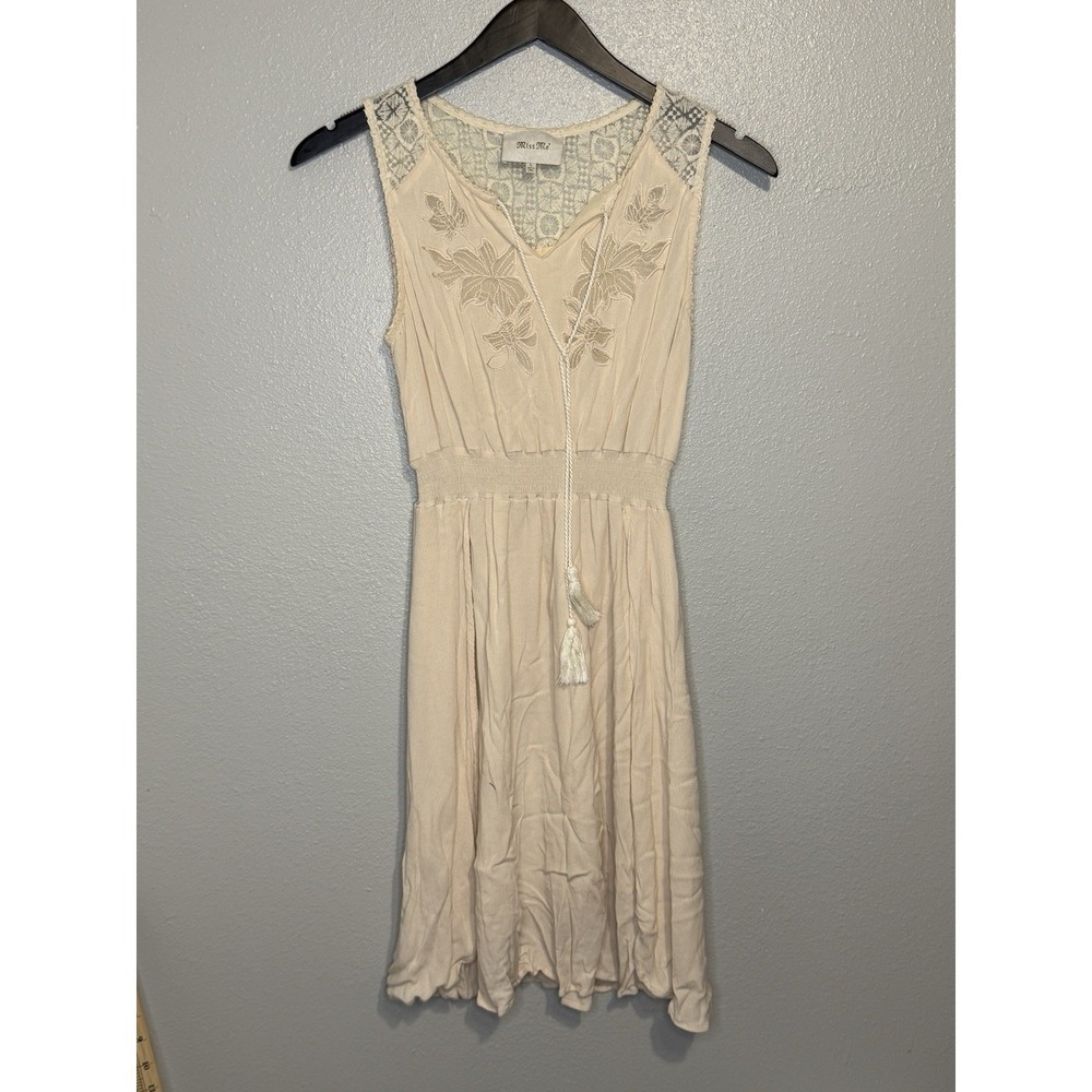 Miss Me Ivory Lace Tank Mini Dress Y2K Size Large‎ Boho
